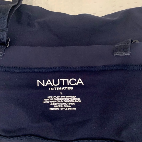 2 pack - NAUTICA Convertible Laser Cut Lounge Bras - Size L.  Blue and Blush - Picture 4 of 9